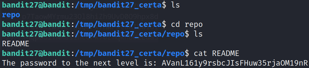 Overthewire Bandit Git Level 27 → Level 28 2622