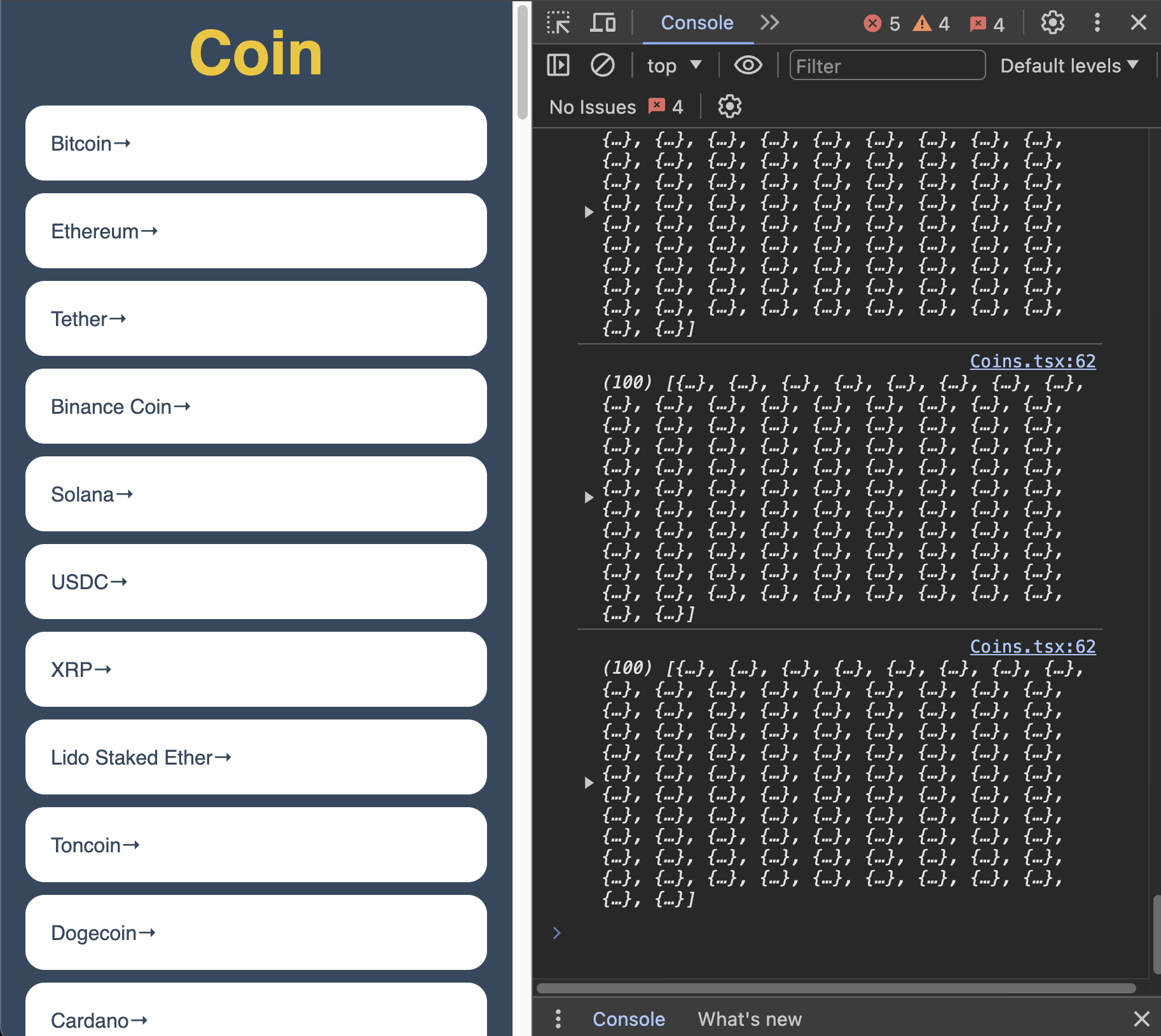 React] Crypto Tracker (5)