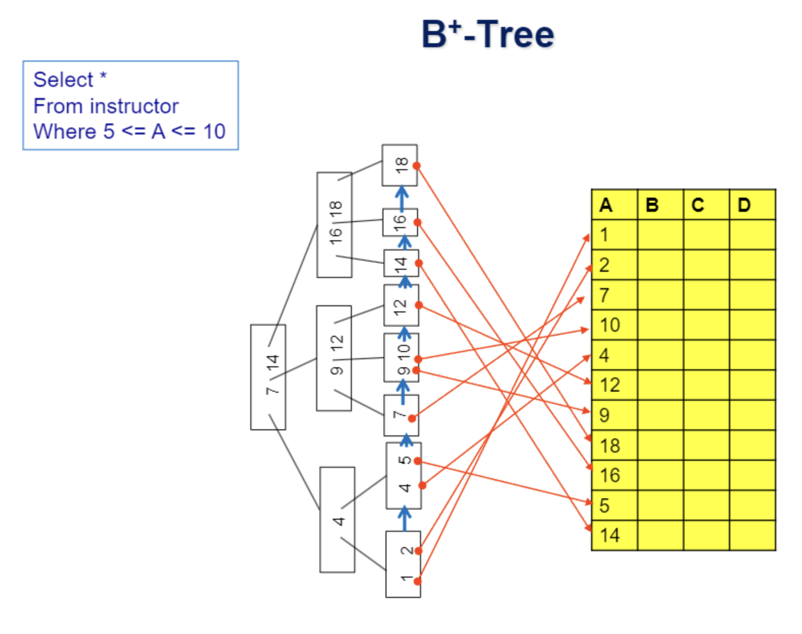 Database System Concepts - B+ Tree Index