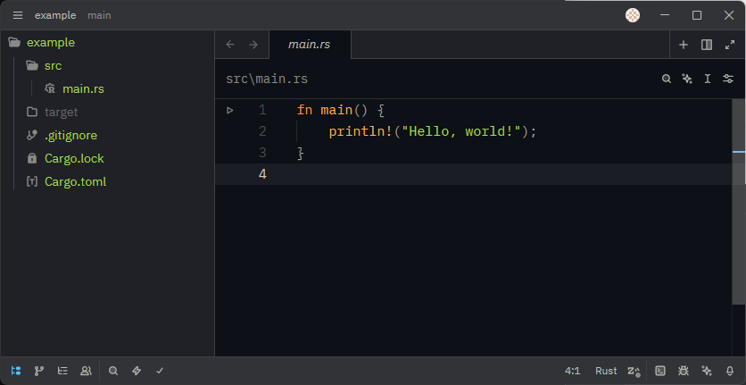 Rust New Project 만들기