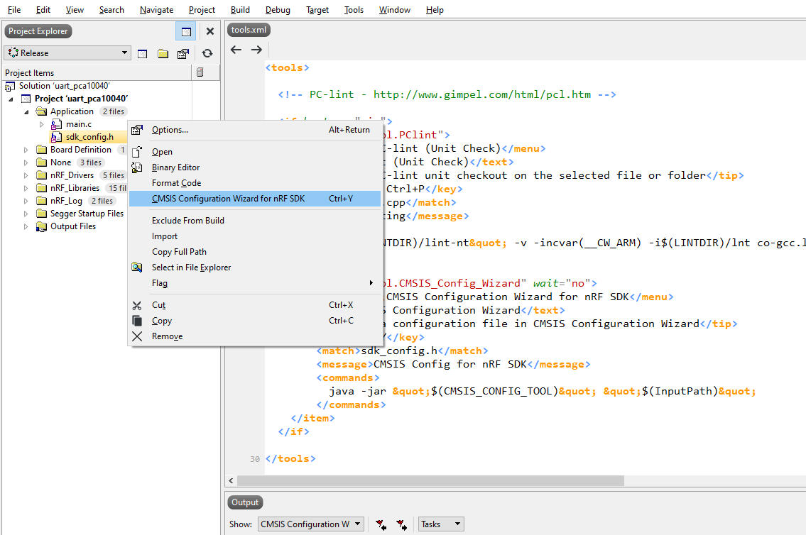 CMSIS Configuration Wizard Embedded Studio 적용 및 편집