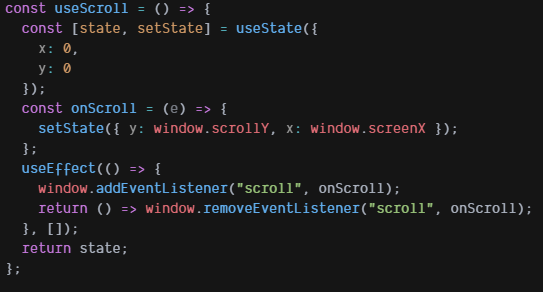 React Hooks (8) - useScroll