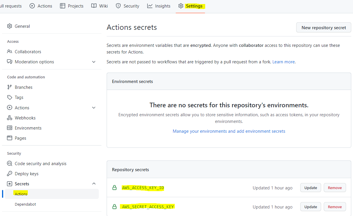 [GITHUB] Github action