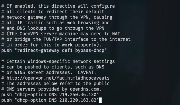 Openvpn Sample Configuration Files 홈네트워크에 접속하기 위한 openvpn 구축