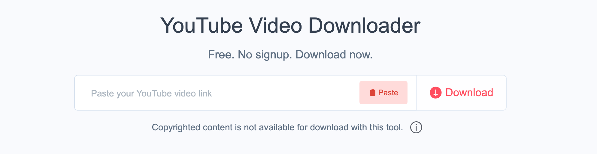 youtube video downloader service page