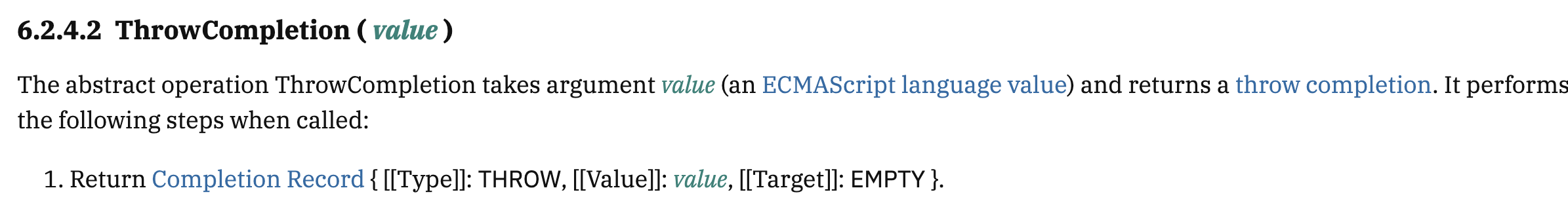 ThrowCompletion specification