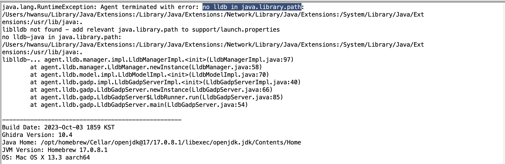 Ghidra on macos 1 