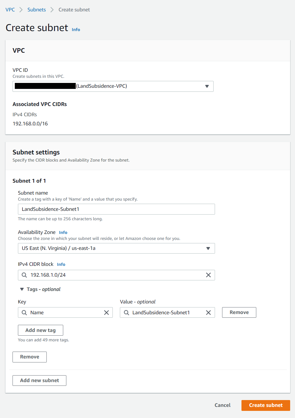[Amazon AWS] (1) VPC 및 Subnet 생성(last update: 21.12.12)