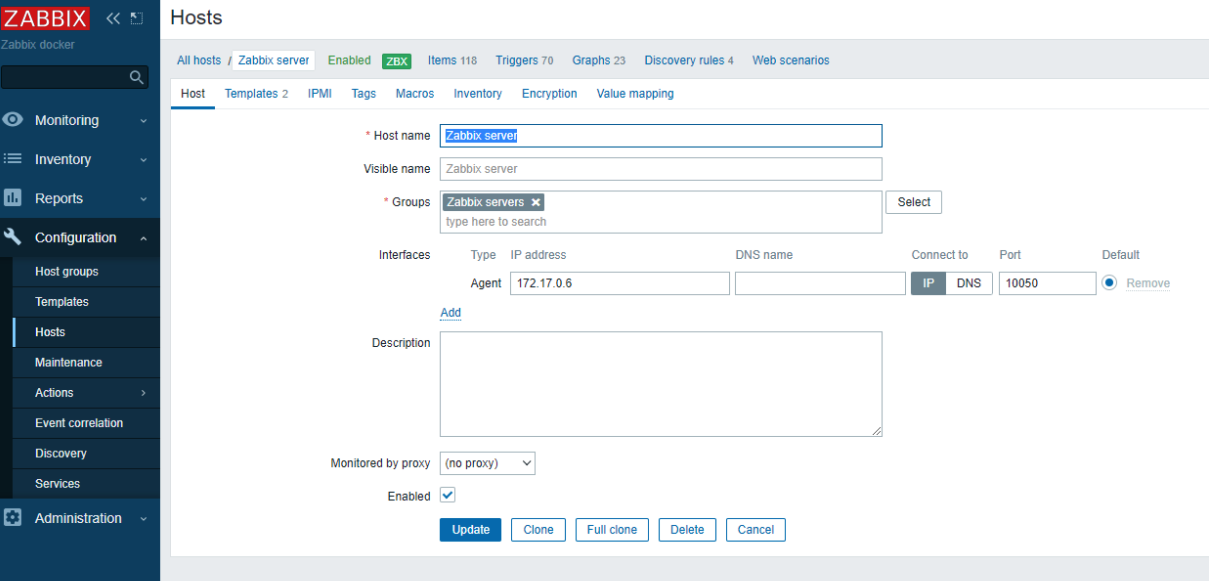 SRE APM Tool Zabbix