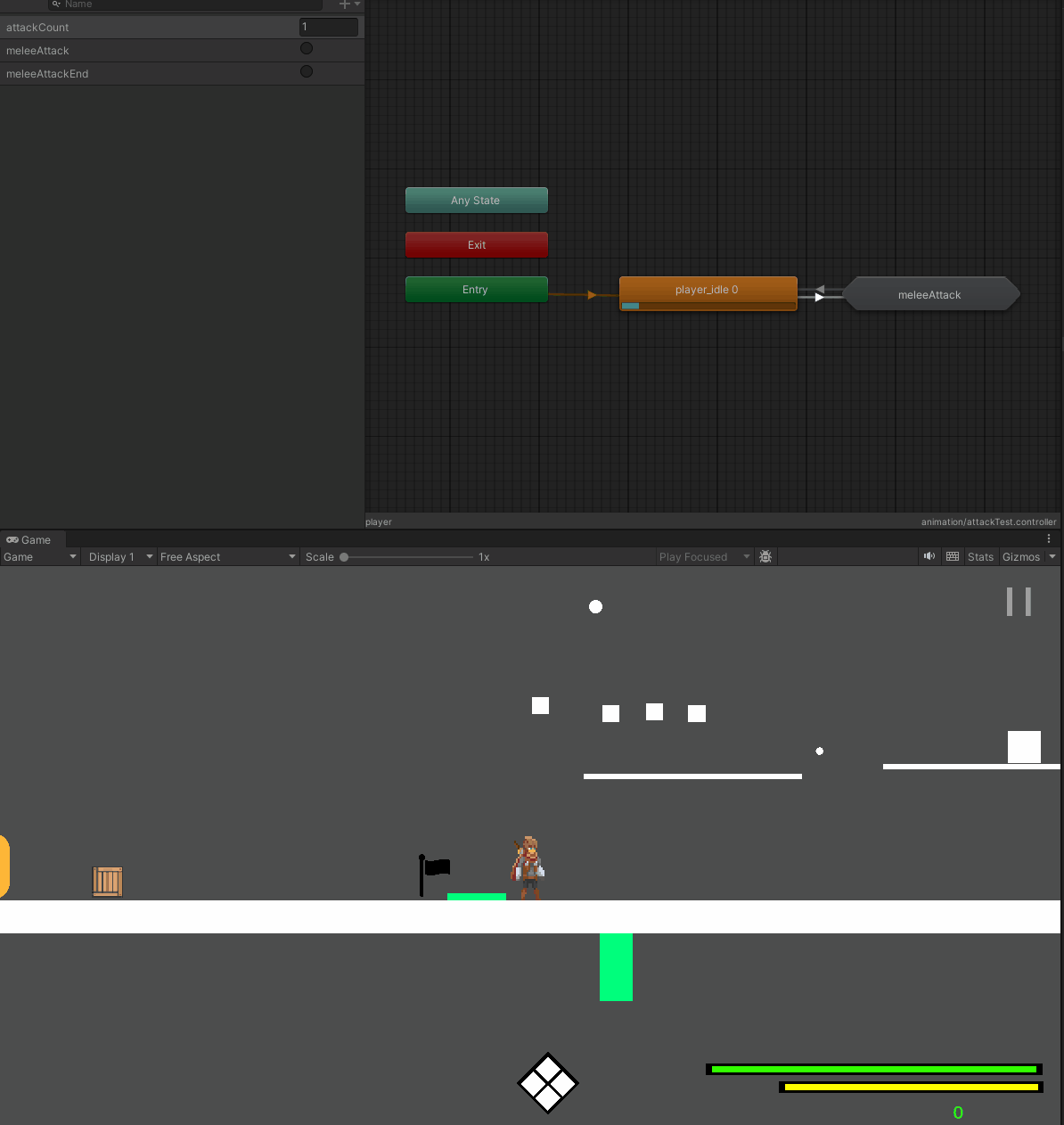 유니티 2D 개발 공부(연속공격과 애니메이션)