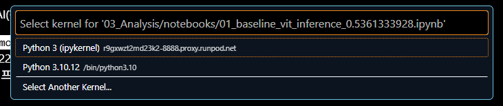 커널 선택 화면