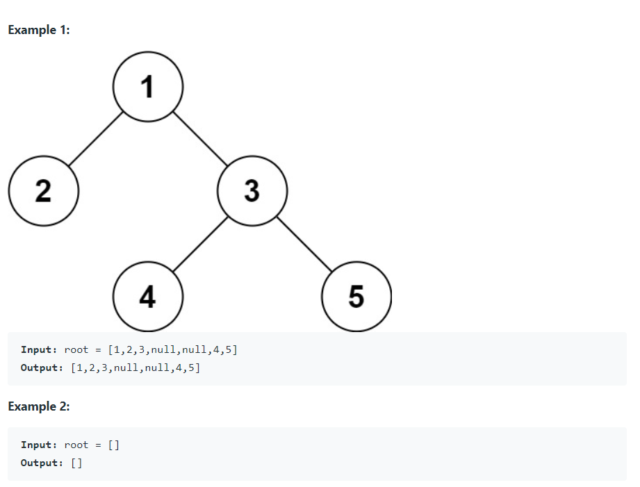 serialize and deserialize binary tree