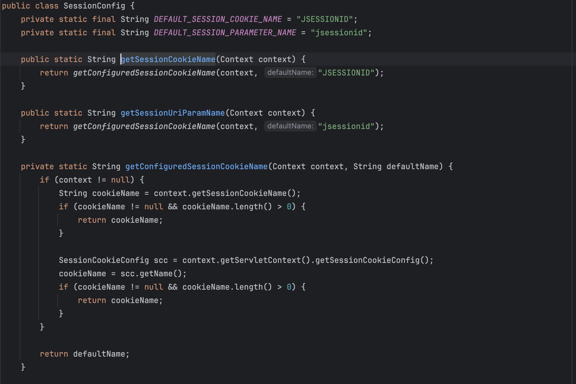 SessionConfig
