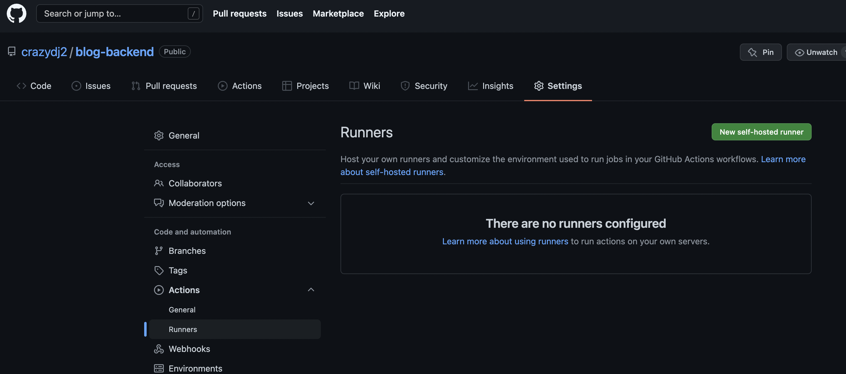 GitHub Actions 를 사용한 배포 환경 구축