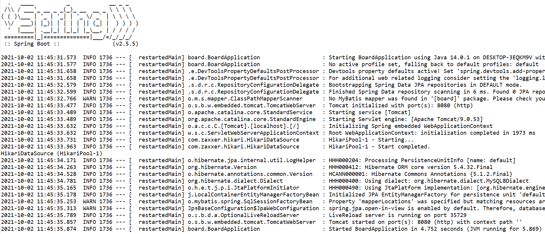 Spring Boot - Board