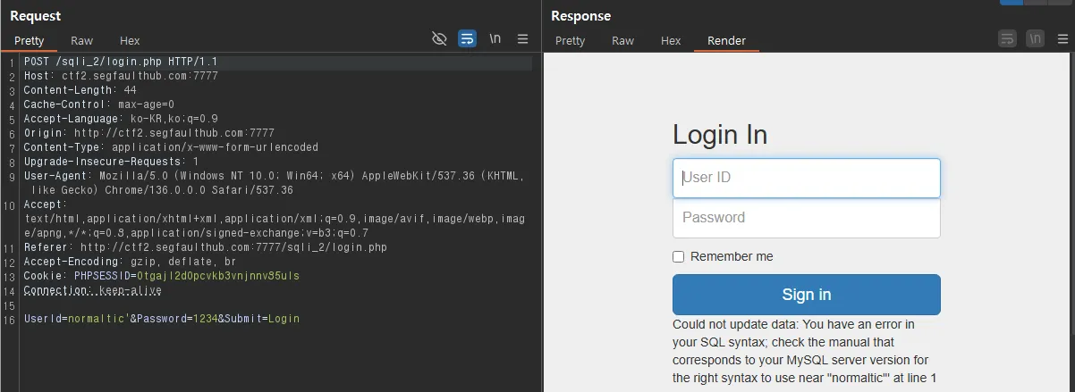 [ SQLi ] SQL Injection CTF
