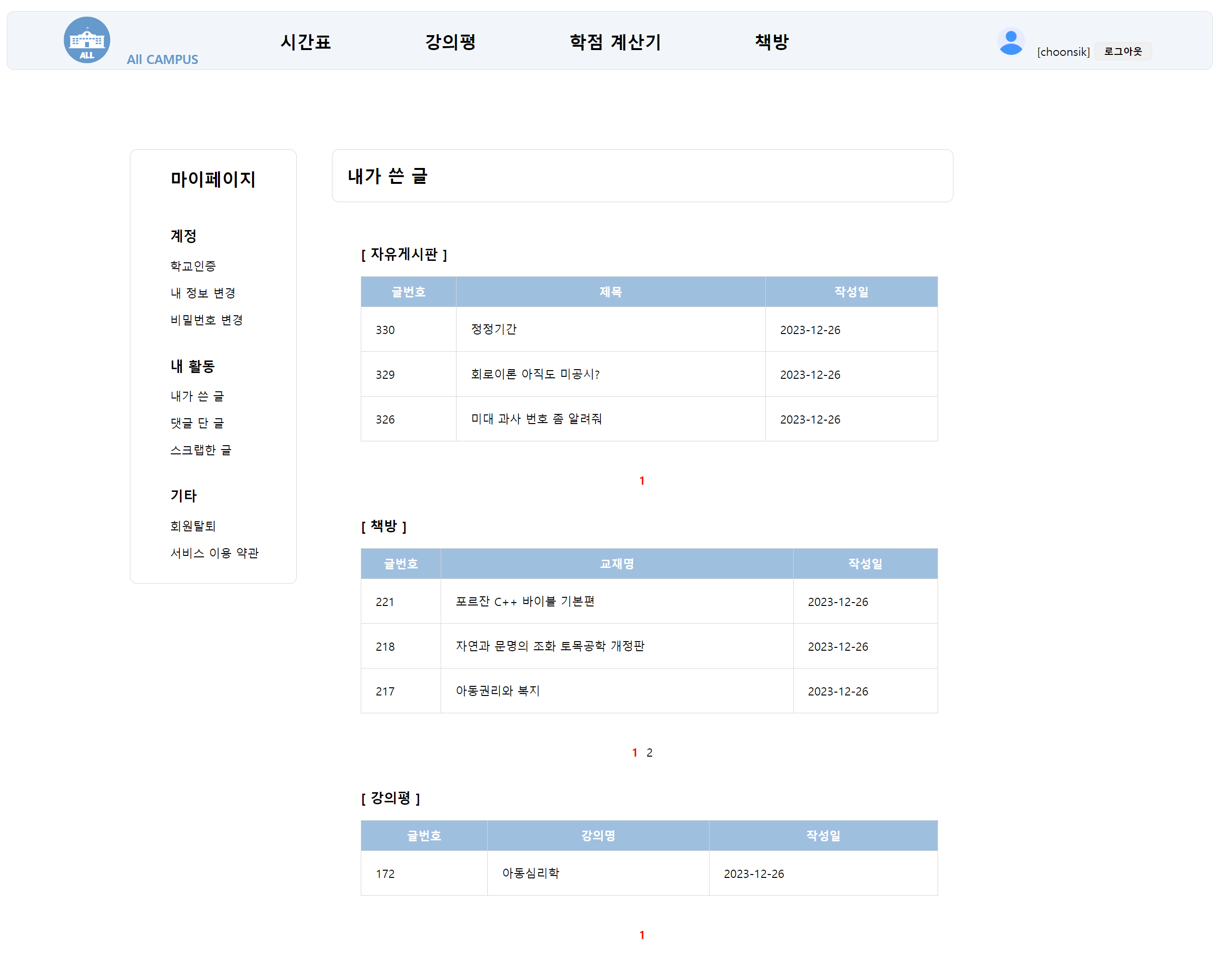 내가 쓴 글