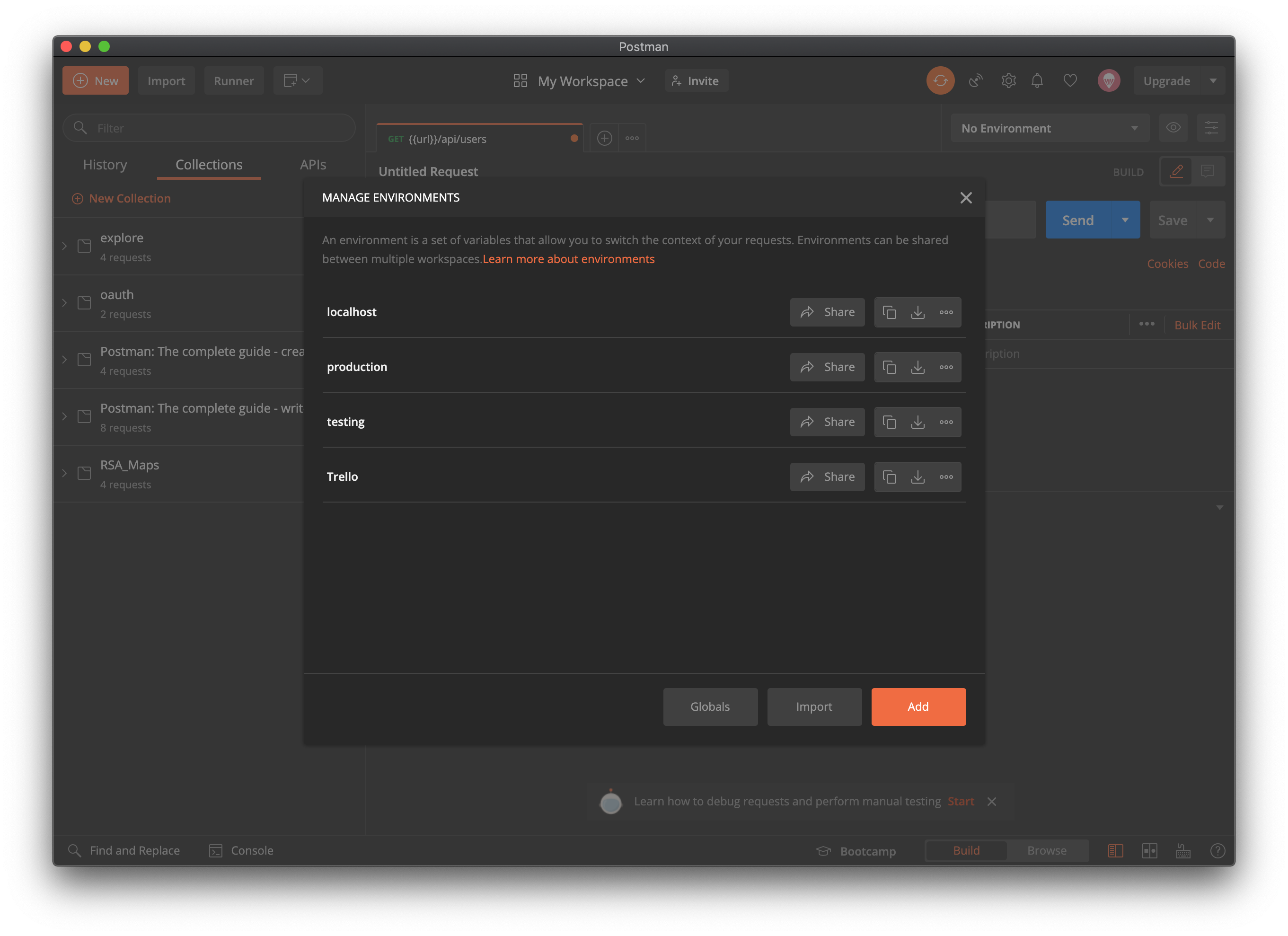 Postman Using Environment Variables Variable in Postman
