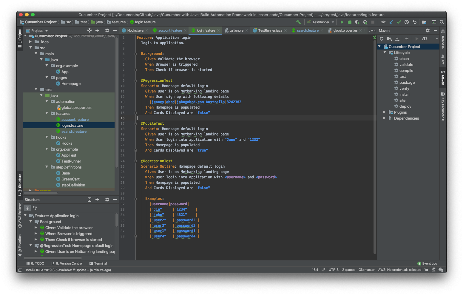What is the Gherkin syntax?