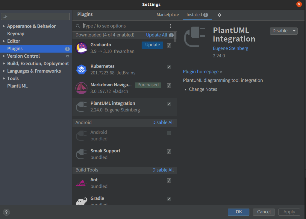 [Intellij] plant uml 사용방법