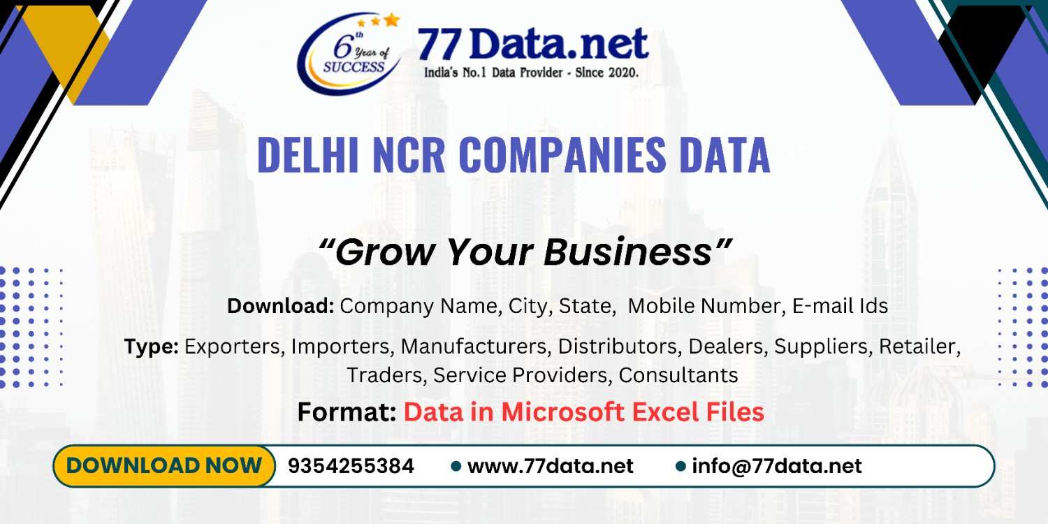 Get Complete List of Companies in Delhi NCR – Excel Data