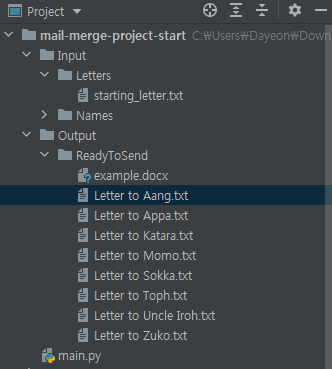 TIL: Python Basics Day 24 - Local Files and Directories/ Mail Merge ...