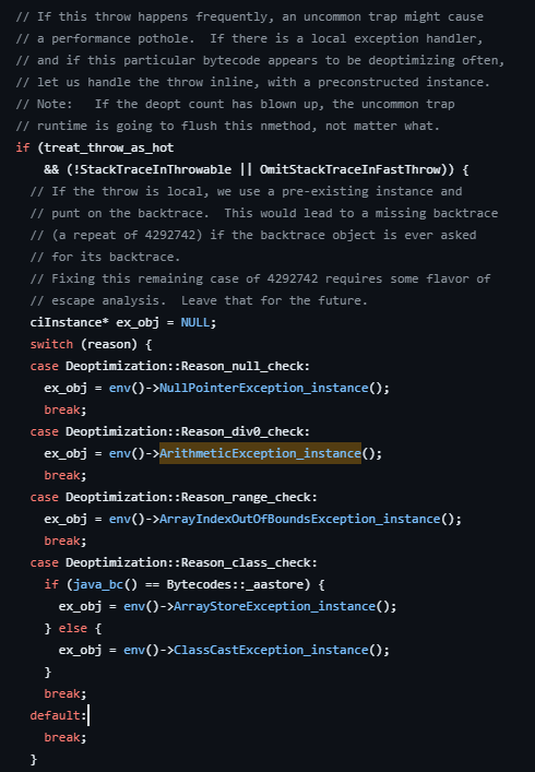 JVM Stacktrace Optimizing