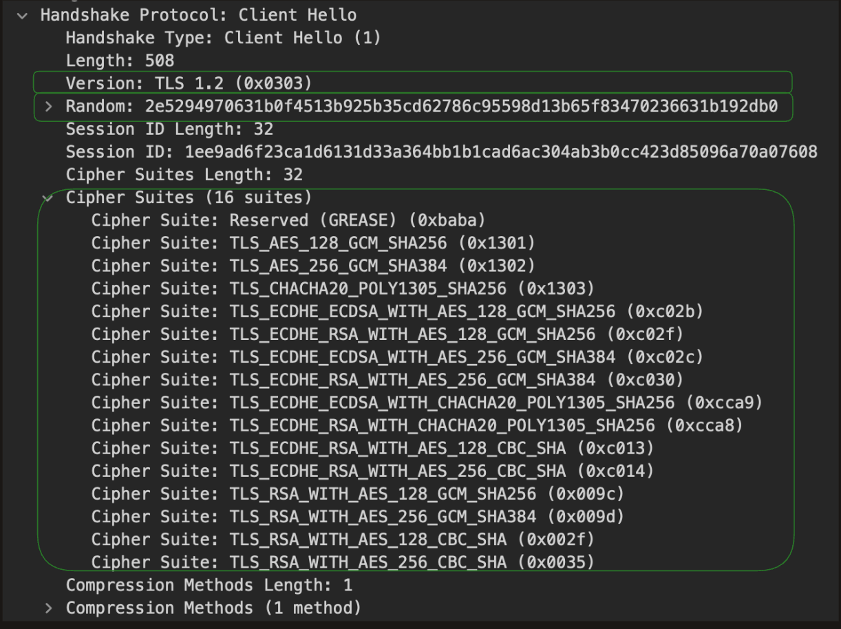 ClientHello-in-wireshark detail