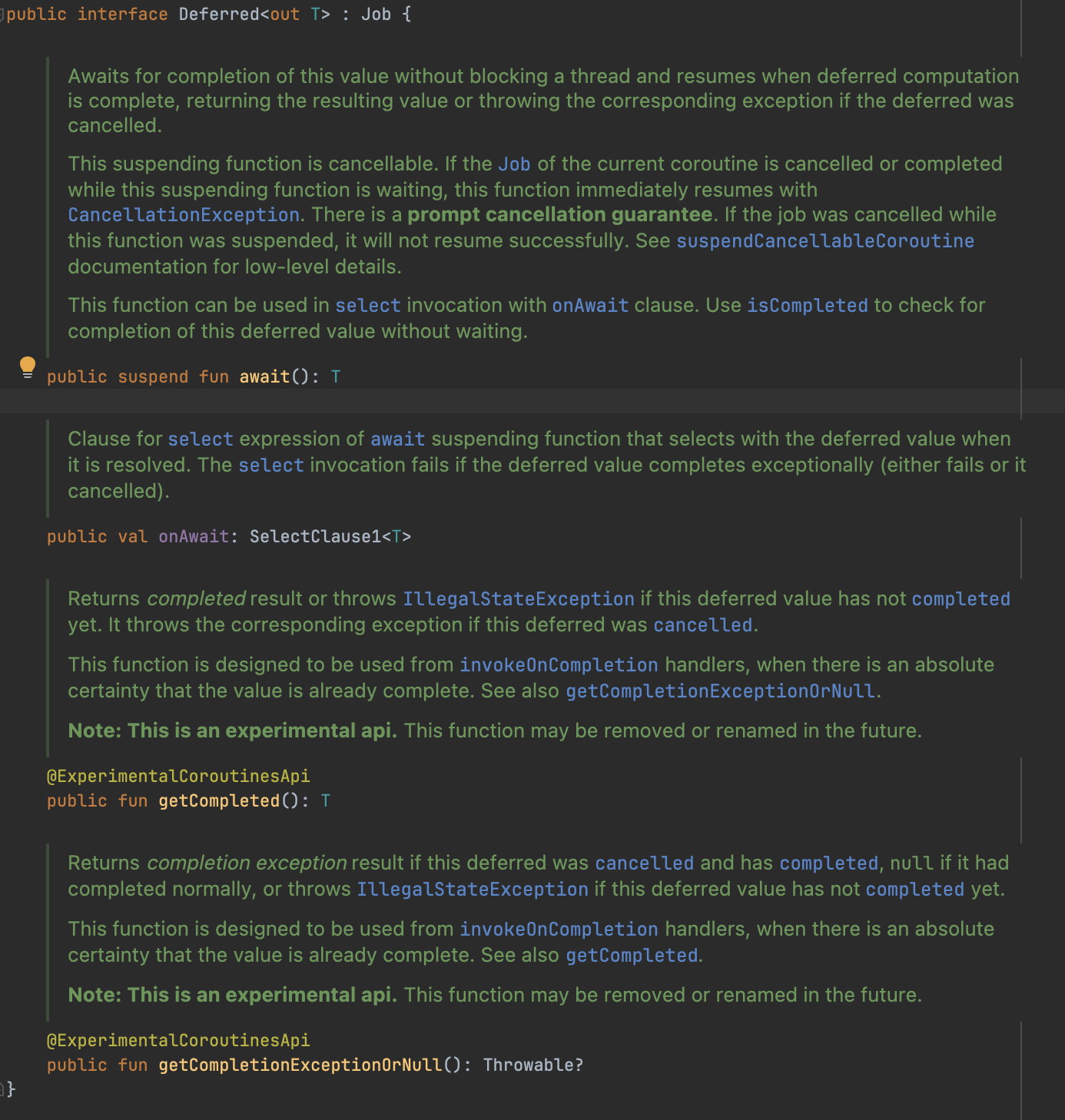 Coroutine - async and Deferred