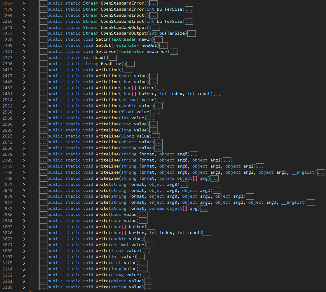Console 안의 함수들