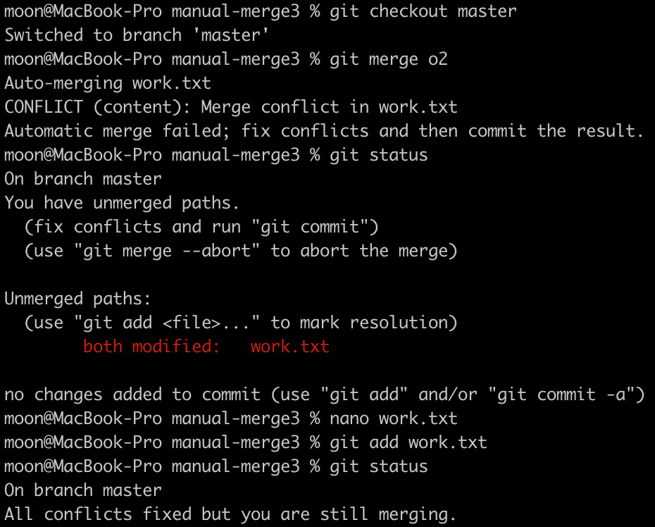 Git CLI - Branch & Conflict