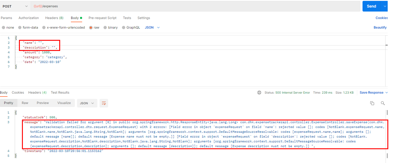 [Spring] Bean validation 응답 메시지 커스텀 하기 (ResponseEntityExceptionHandler)