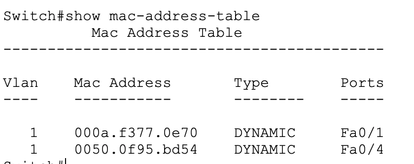 Switch Mac Address Learning Packet Tracer를 활용한 Switch MAC Address Table & Learning 실습