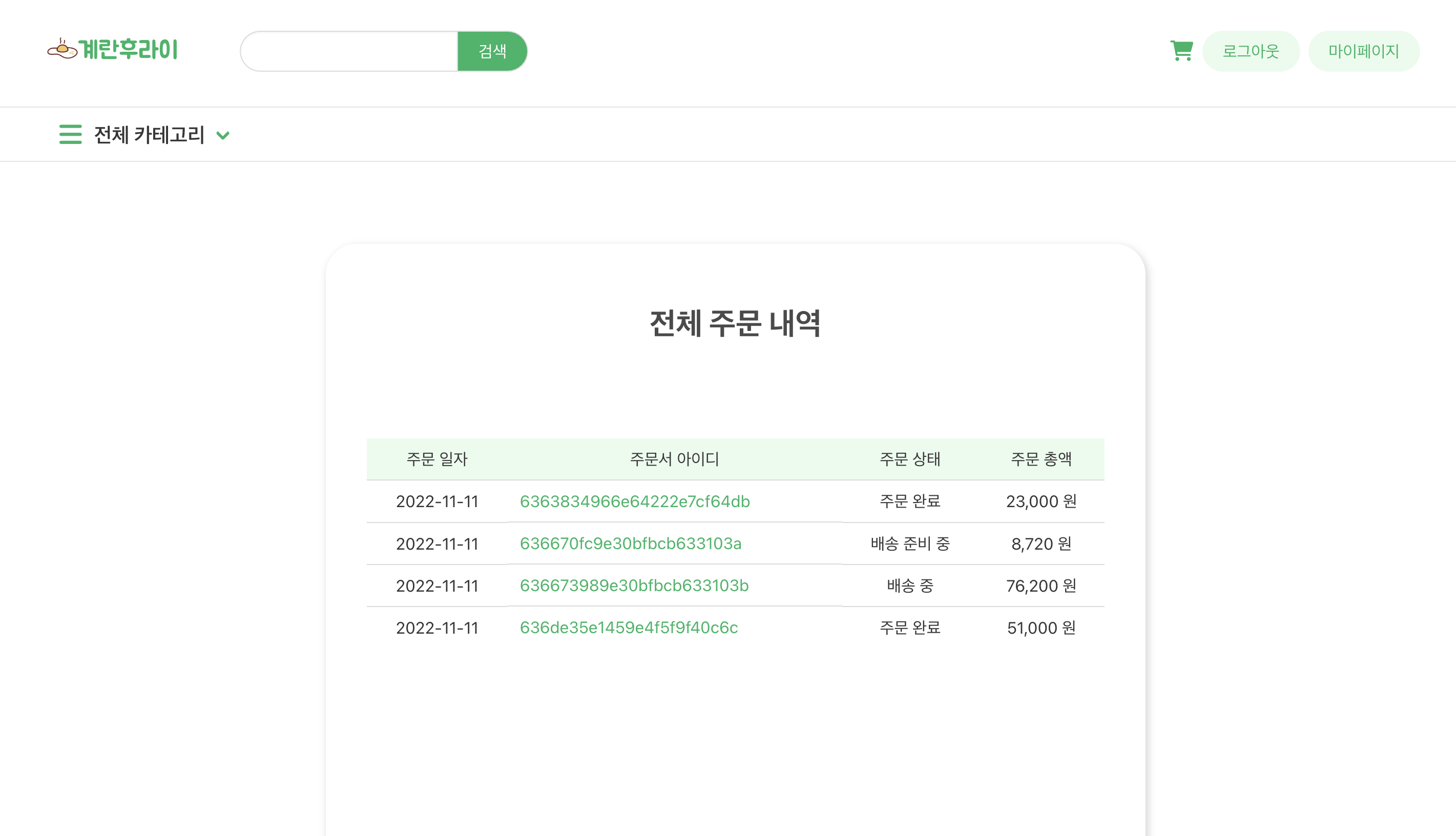 전체 주문 내역