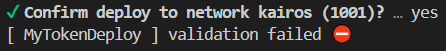 deploy validation failed