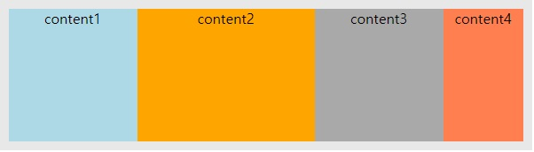 축소 비율에 맞춰 너비가 줄어든 아이템들