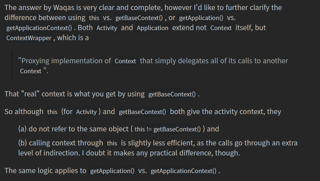 ANDROID CONTEXT
