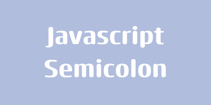 Javascript에서 세미콜론의 필요성