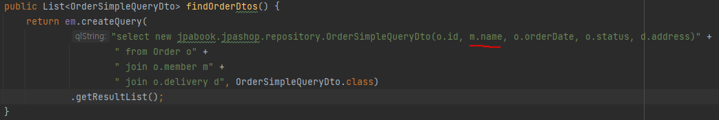 스프링 JPA org.hibernate.QueryException: could not resolve property: name ...