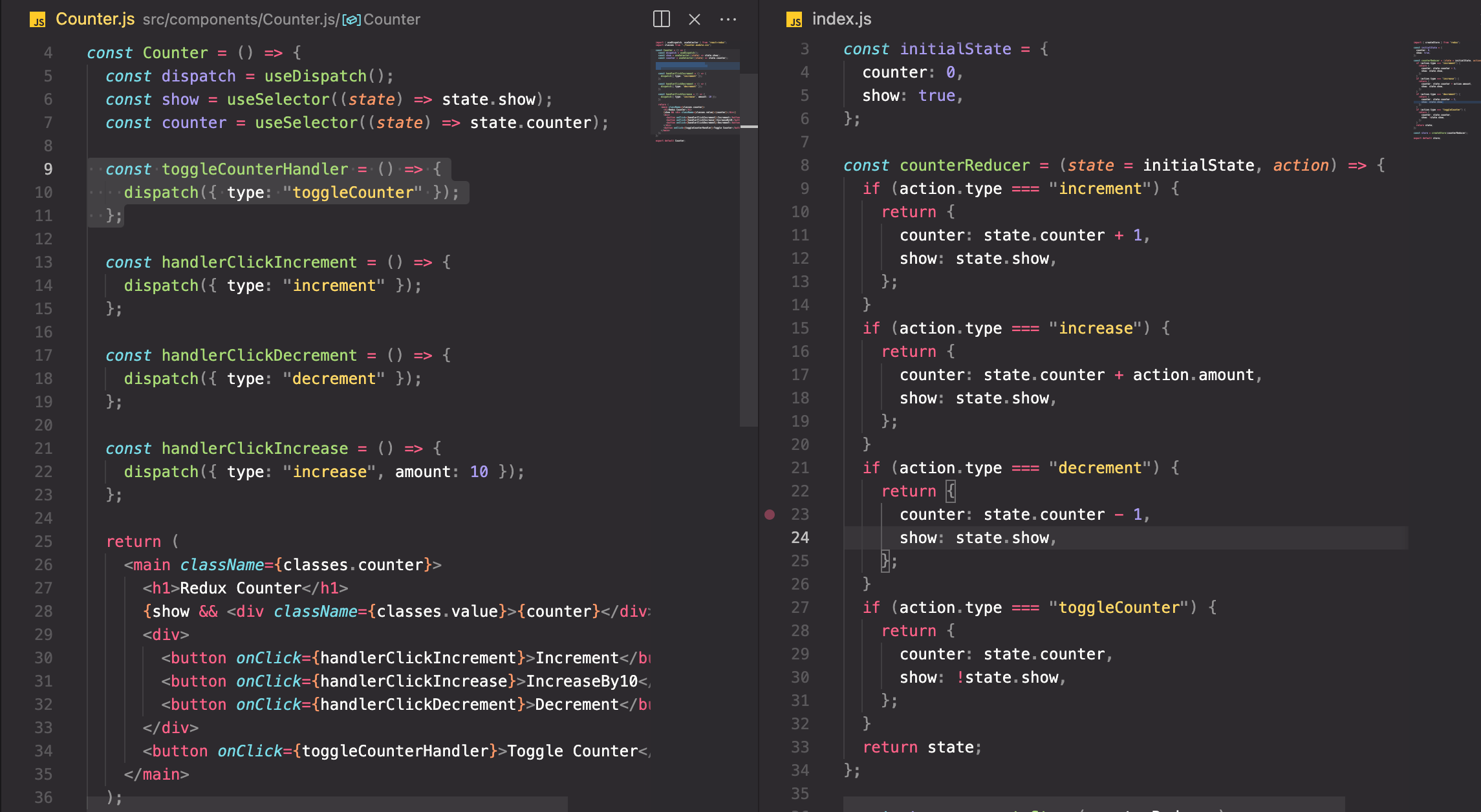 Redux - react project