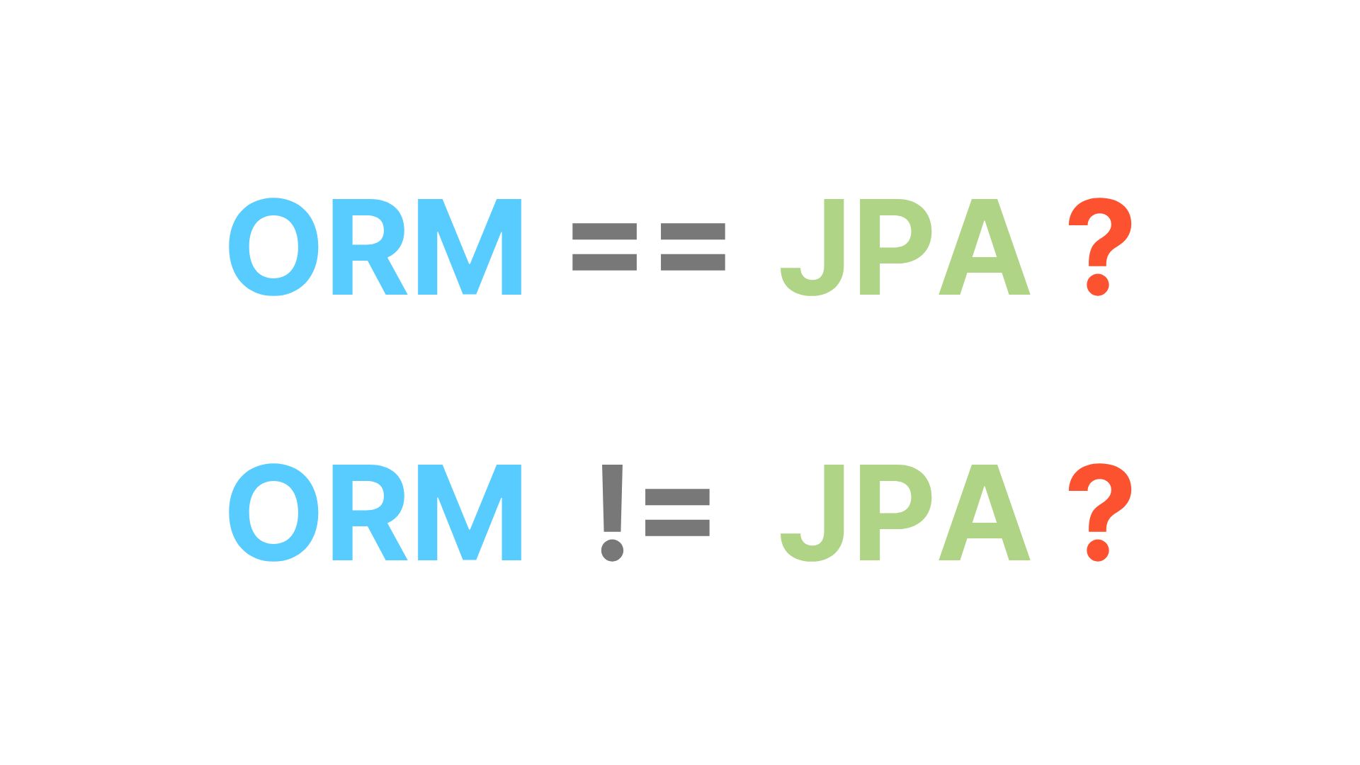 ORM 과 JPA