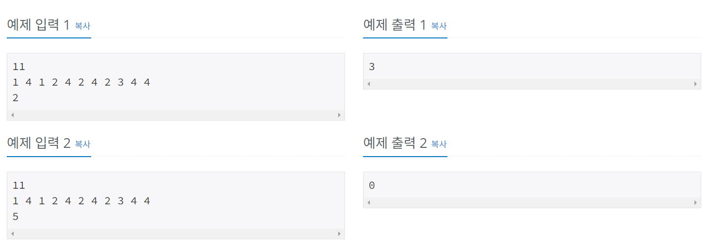 예제 입출력 예시