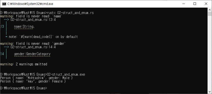 Rust - Enums