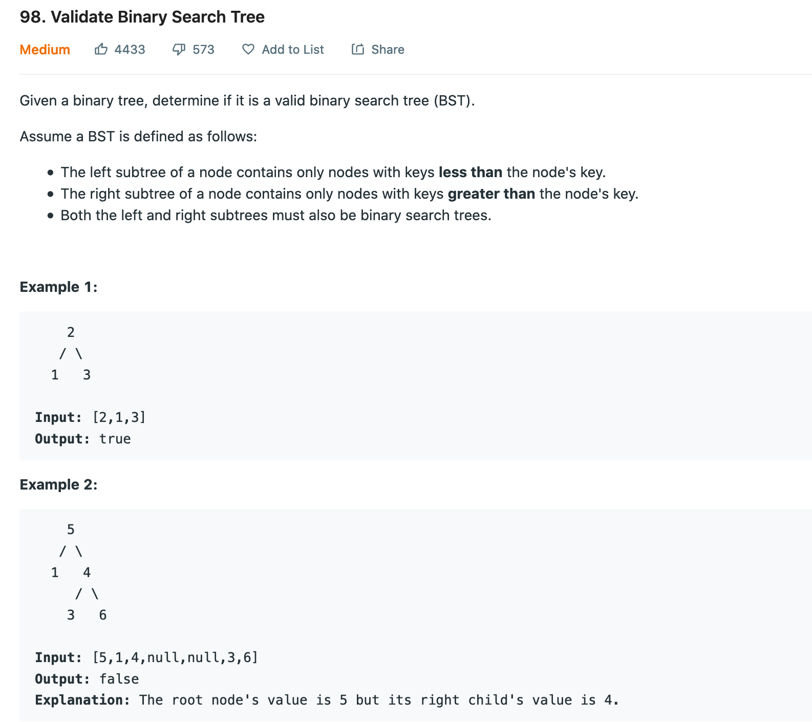 LeetCode Validate Binary Search Tree   Image 