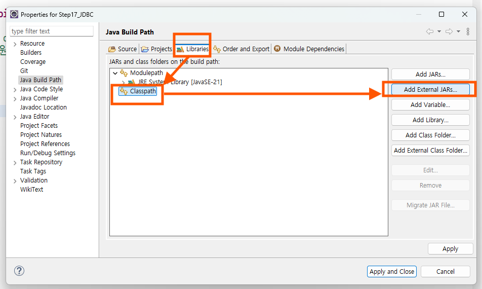 [Java] Java 와 DB 연결 및 사용하기 - JDBC