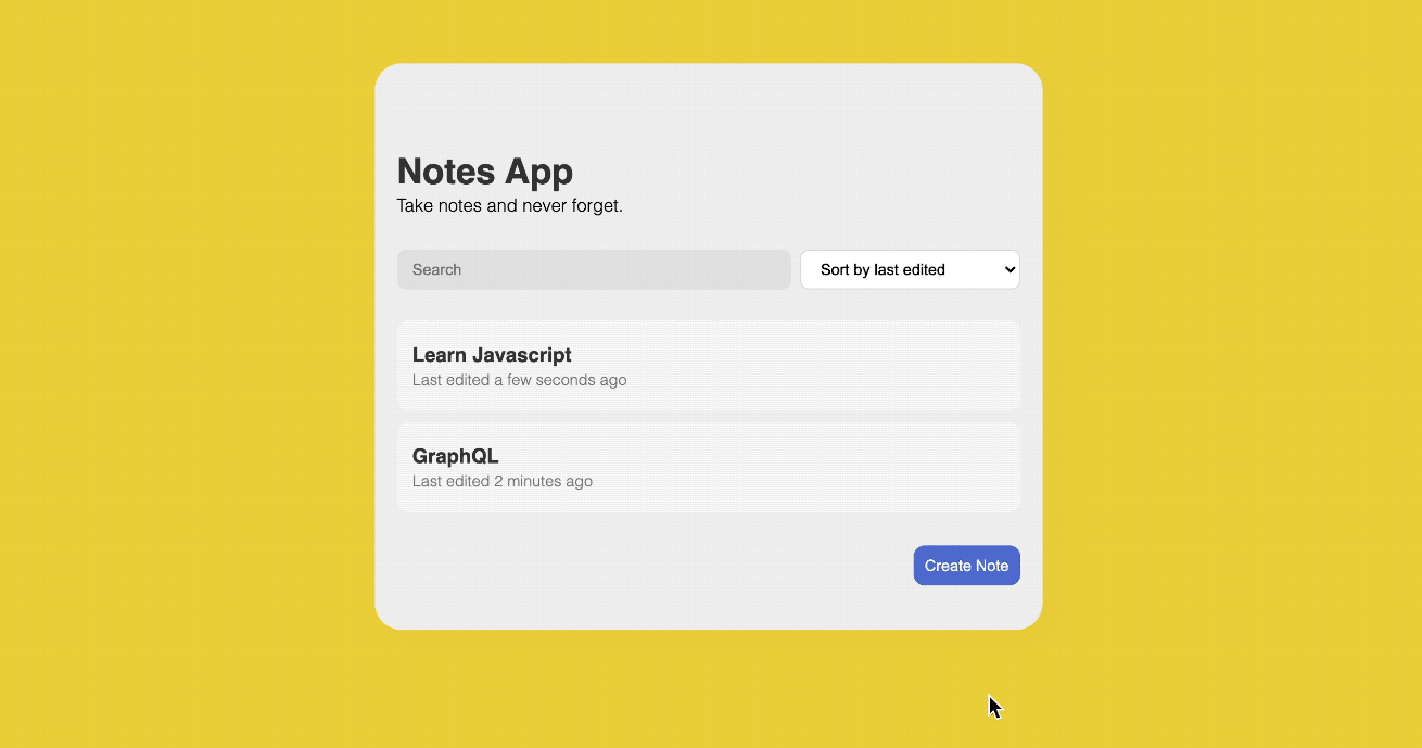 [Javascript Toy Project] Notes App 노트앱 만들기 토이프로젝트