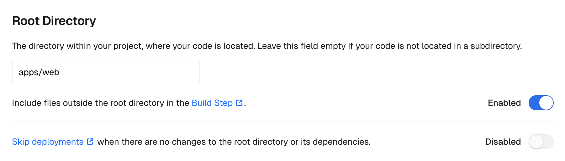 Root Directory 변경