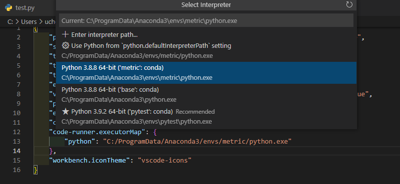 anaconda vscode python: différence anaconda et python... VSCode에 Anaconda 연동이 안된다면