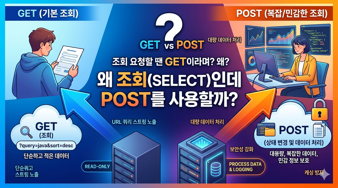 조회 API는 GET이라면서 왜 POST를 사용할까?